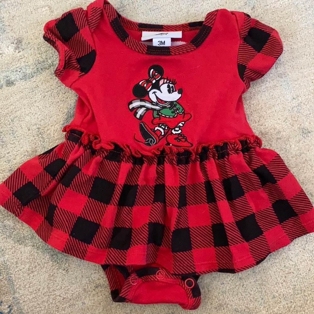 Minnie Mouse Christmas onesie